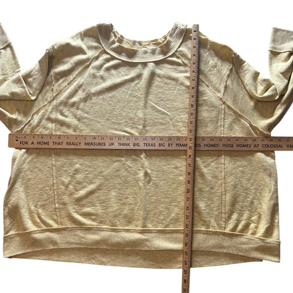 Free People We The‎ Free Mellow Yellow Oversized Pullover Sweatshirt XS - Picture 3 of 8